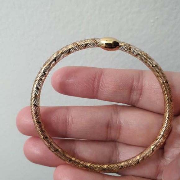 Gold Bracelet - round style mesh 18k - SOLD - Picture 11 of 11
